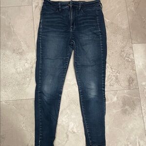 American Eagle Outfitters Dark Blue Super High Rise Jegging